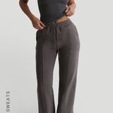Structured Wide Leg Sweatpants - Storm