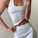 Classic Micro-Ribbed Boxer - Light Heather Gray