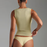Form-Ribbed Button-Down Tank Top - Peppermint Tea