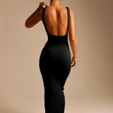 Low Back Maxi Dress - Black