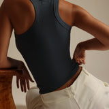 T-Shape Micro-Ribbed Tank Top - Serene