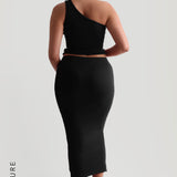 The One-Shoulder T-Shirt - Black