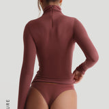 Refined Long Sleeve Turtleneck T-Shirt - Vintage Berry