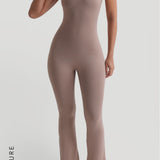 Prime Cami Flared Jumpsuit - Warm Mocha