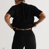 Athleisure-Shorts mit hoher Taille, 6 Zoll – Schwarz