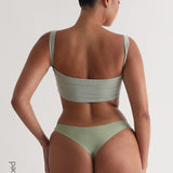 Brassière micro-côtelée Staple - Sauge