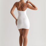 String Crossback Mini Dress - White
