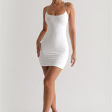 String Crossback Mini Dress - White