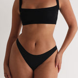Staple Micro-Ribbed Bralette - Black