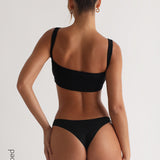 Staple Micro-Ribbed Bralette - Black
