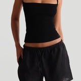 Heritage Linen Shorts - Black