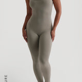 Banded Scoop Neck Jumpsuit - Quiet Sage