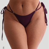 Double Strap Cheeky Bikini Bottom - Grape