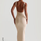 Low Back Maxi Dress - Soft Honey