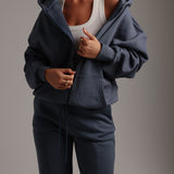 Boyfriend Zip-Up Hoodie - Serene