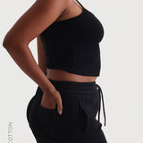 Short décontracté en coton 2 1/2" - Noir