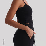 Short décontracté en coton 2 1/2" - Noir