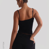 Short décontracté en coton 2 1/2" - Noir