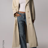 The Origin Longline Trench Coat - Khaki
