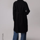 The Arden Midi Trench Coat - Black