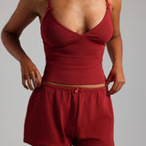 Air-Sleep Lounge Shorts - Cranberry
