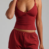 Air-Sleep Lounge Shorts - Cranberry