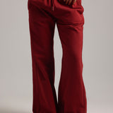 Cotton Boyfriend Sweatpants - Cranberry