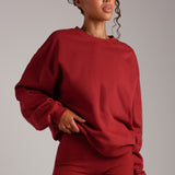 Classic Cotton Crewneck - Cranberry