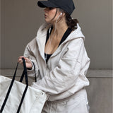 Boyfriend Zip-Up Hoodie - Buttercream