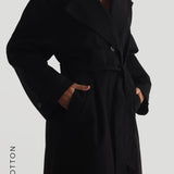 The Arden Midi Trench Coat - Black