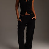 The Modern Straight Leg Trousers - Black