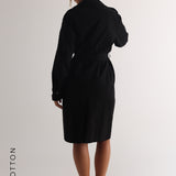 The Arden Midi Trench Coat - Black