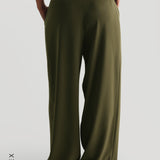 The Ivy Wide-Leg Trousers - Cypress