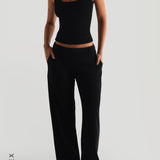 The Modern Straight Leg Trousers - Black