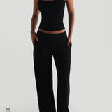 The Modern Straight Leg Trousers - Black