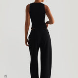 The Modern Straight Leg Trousers - Black