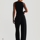 The Modern Straight Leg Trousers - Black