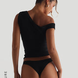 Atelier Ruched Top - Black