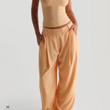 The Ivy Wide-Leg Trousers - Honeypeach