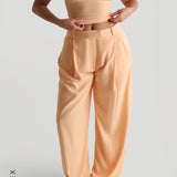 The Ivy Wide-Leg Trousers - Honeypeach
