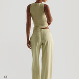 The Modern Straight Leg Trousers - Peppermint Tea