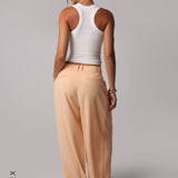 The Ivy Wide-Leg Trousers - Honeypeach