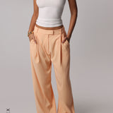 The Ivy Wide-Leg Trousers - Honeypeach