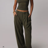 T-Shape Micro-Ribbed Tank Top - Cypress