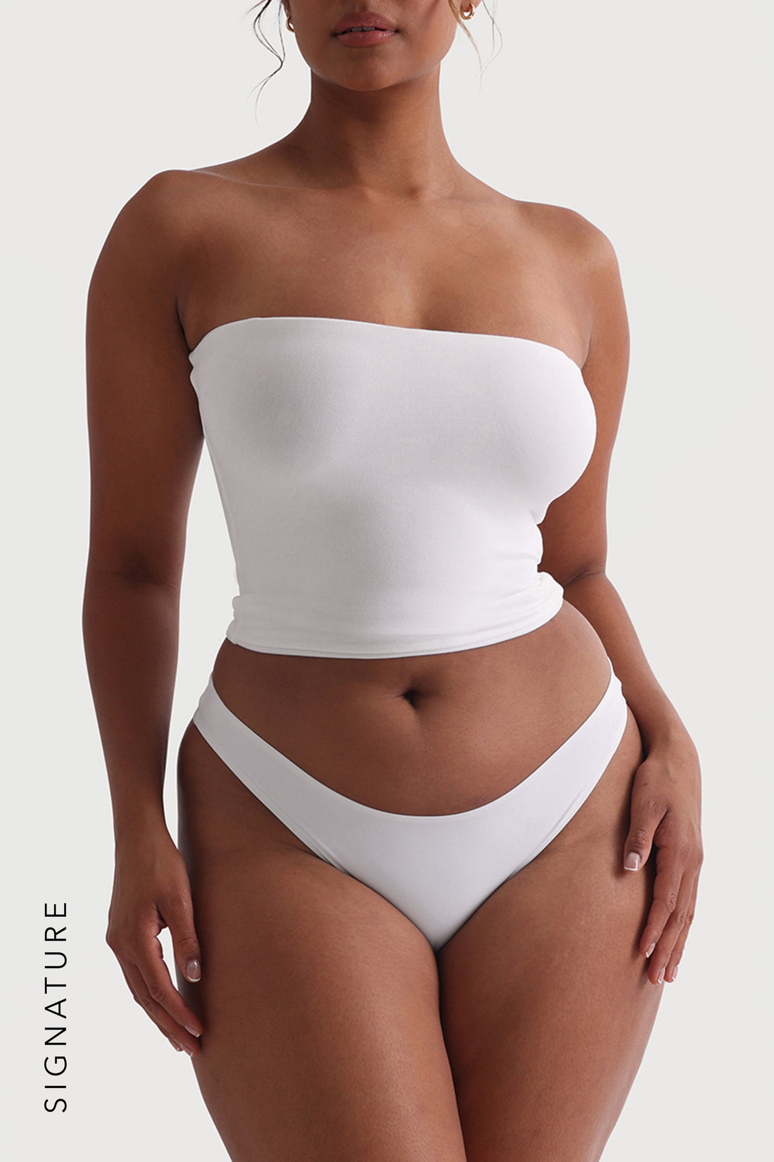 Classic Mid-Length Tube Top - White