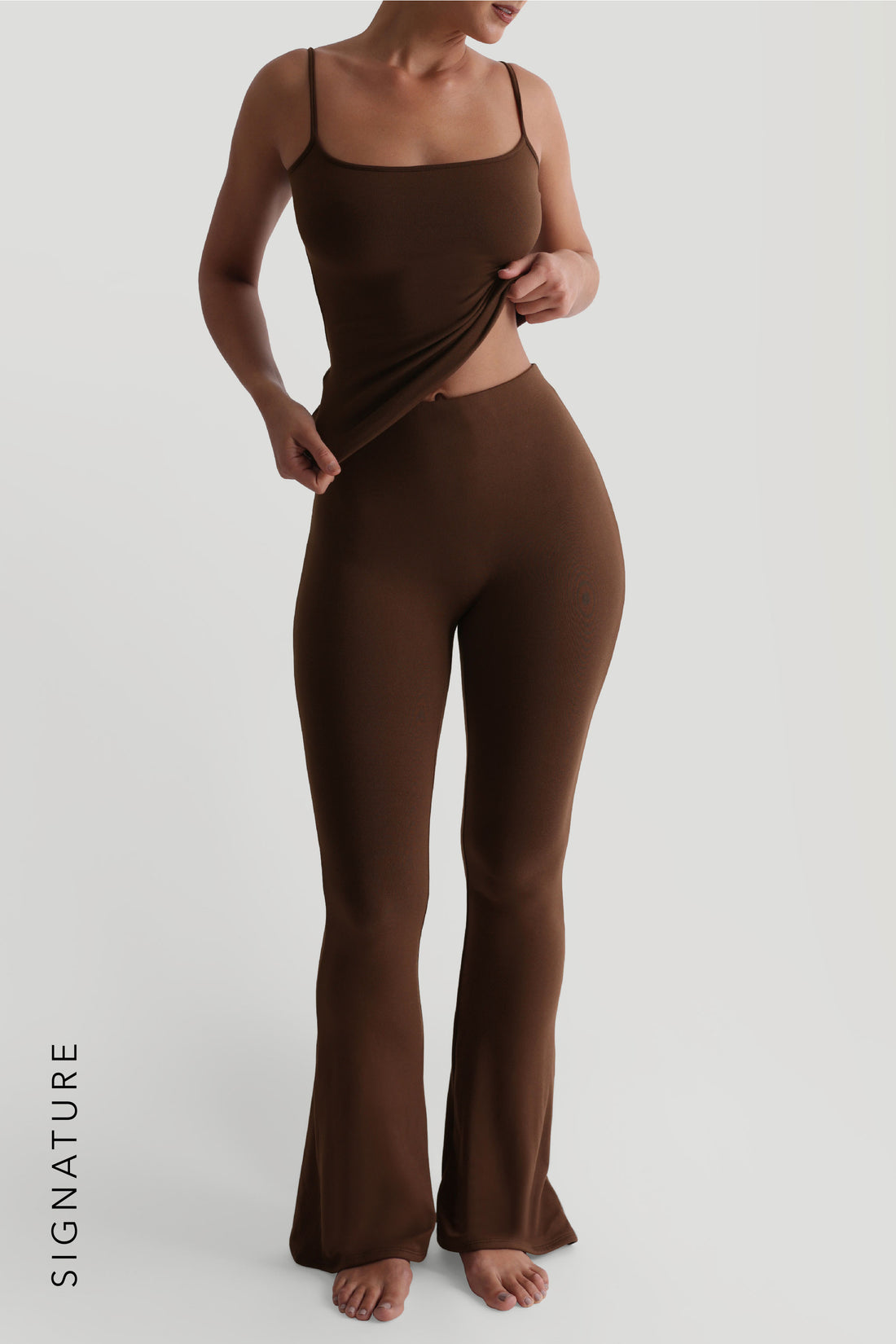 Pro-Technical Flared Leggings - Cocoa