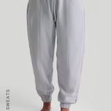 Baggy Fit Structured Sweatpants - Sky