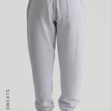 Baggy Fit Structured Sweatpants - Sky