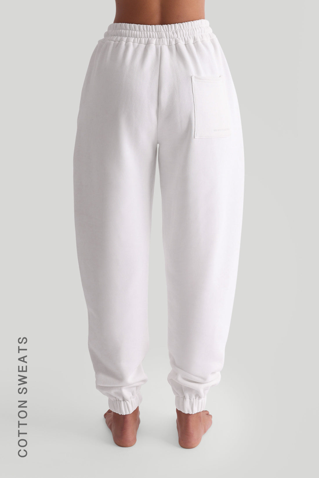 Baggy Fit Structured Sweatpants - White