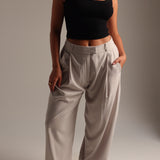 The Ivy Wide-Leg Trousers - Buttercream